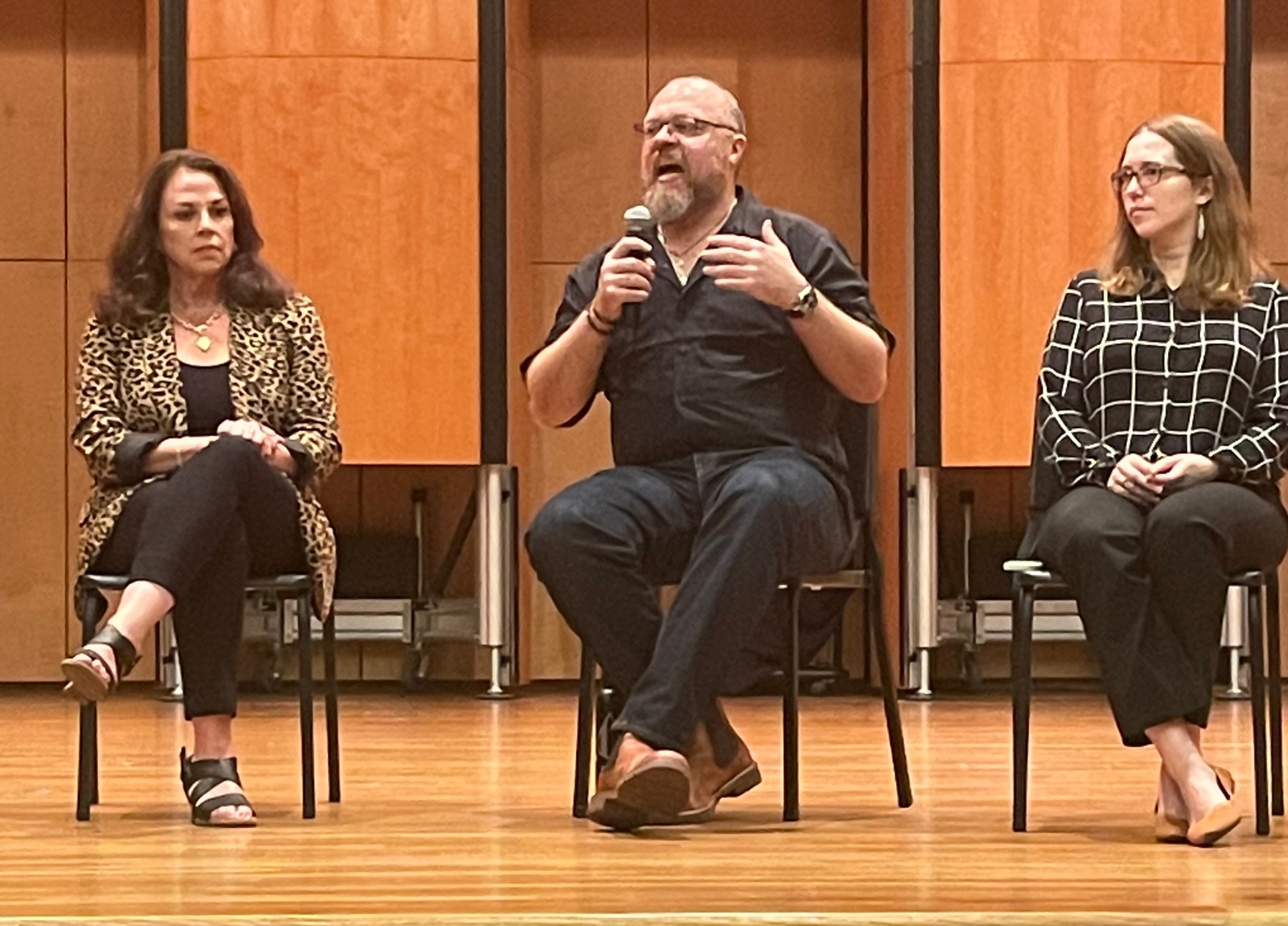 Max Kozlovsky speaking on a leadership panel